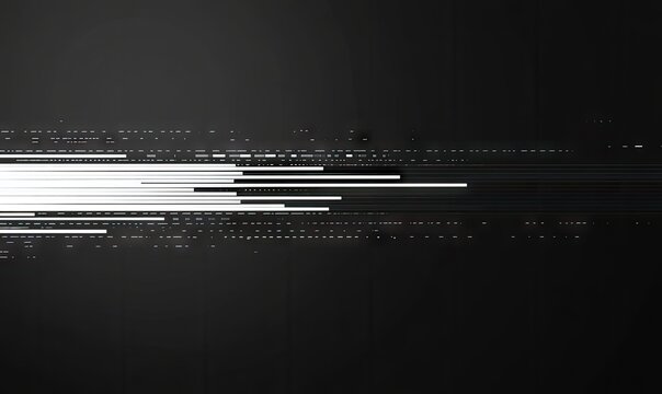 Abstract digital art featuring dynamic white streaks against a dark background. creating a sense of motion and energy. suitable for modern design projects