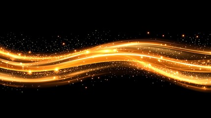 Fototapeta premium Golden wave abstract background (2)