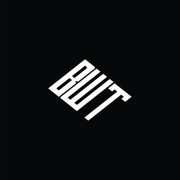 BWT letter logo design on black background.