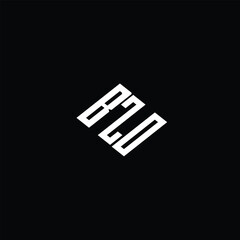 BZO letter logo design on black background.