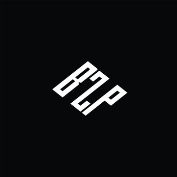 BZP letter logo design on black background.