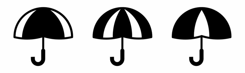 Umbrella icon on white background. Vector logo umbrella illustration.
