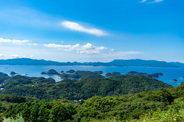 長串山公園から見る九十九島の風景