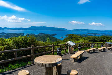 長串山公園から見る九十九島の風景