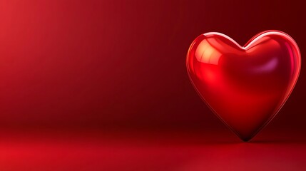 Heart shape, red background