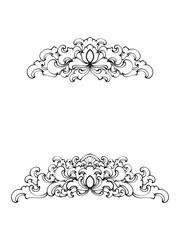 decorative frame with floral elements