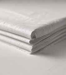 Close-up textured white paper, shallow DOF, blurred newsprint background,  surface texture,  paper texture,  paper background