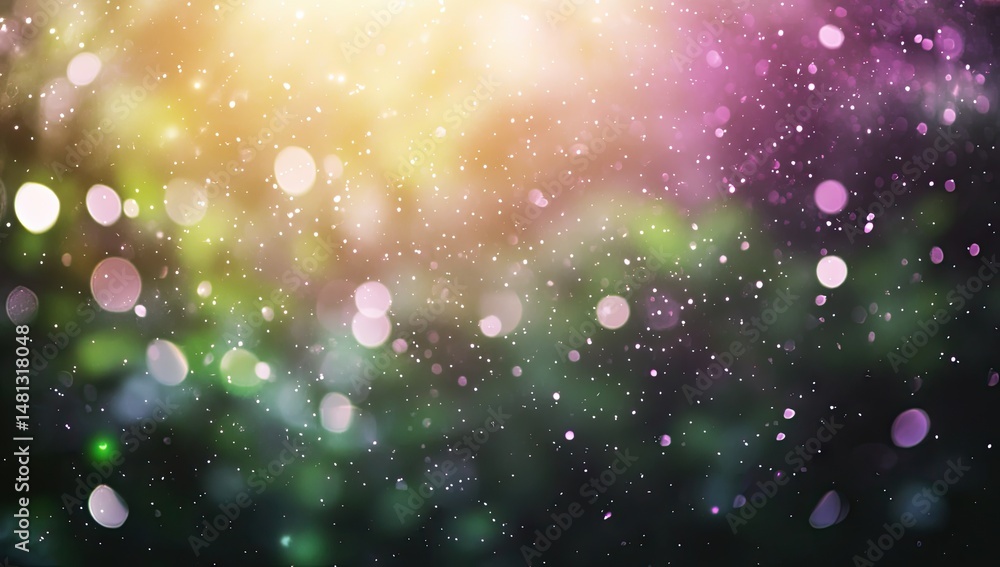 Poster ethereal light beams radiate through a dreamy. colorful bokeh background. creating a magical atmosph