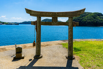 姫神社の鳥居の風景（佐世保市小佐々町）