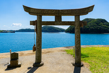 姫神社の鳥居の風景（佐世保市小佐々町）