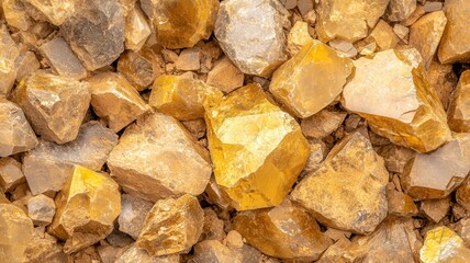 Close Up of Golden Pyrite Crystals