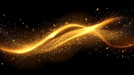 Gold wave abstract background (1)