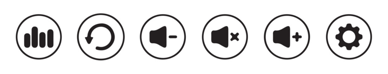 Set of media player isolated element. Vector icons.Play and pause buttons sign isolated on white background, vector illustration eps 10.