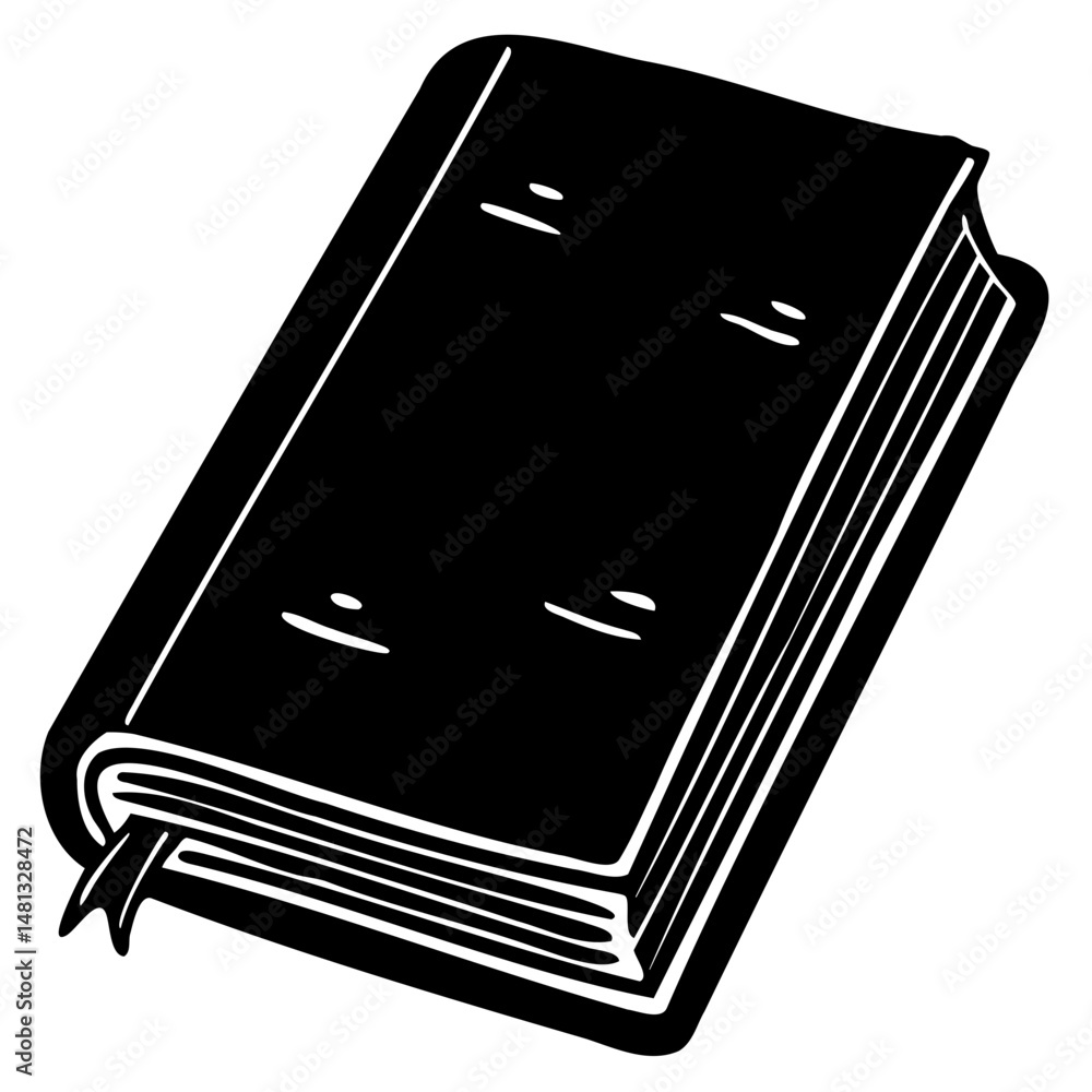 Poster minimal ledger silhouette in black vector style isolated with transparent background for digital pro