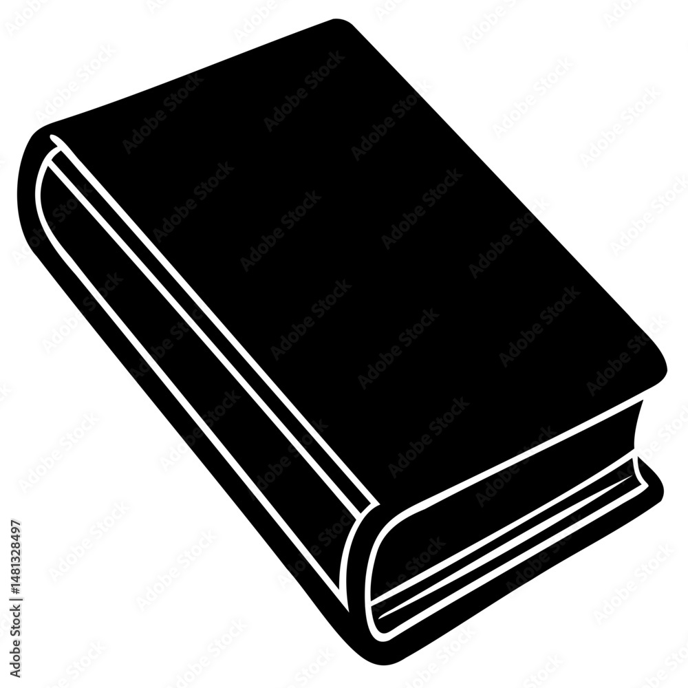 Poster minimal ledger silhouette in black vector style isolated with transparent background for digital pro