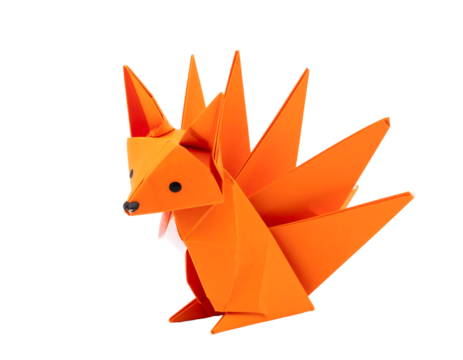 Orange Origami Fox Craft