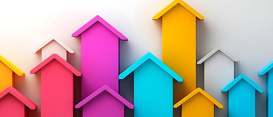 Colorful Upward Arrows.