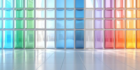 Colorful Glass Wall Tiles in Modern Interior