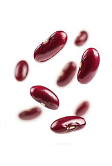 Weightless Red Beans on a White Surface