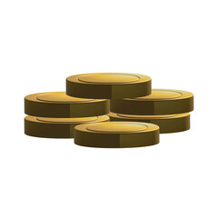 Isolated golden currency coin, represents money and finance icon