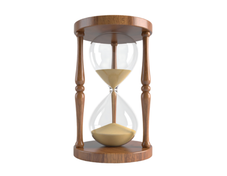 Wooden Hourglass With Brown Sand