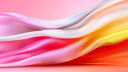 Fototapeta premium Colorful Silk Flowing Illustration