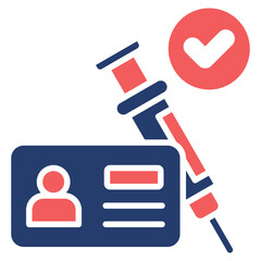Obraz premium Vaccination Card glyph color icon