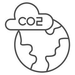 Carbon  Outline Icon Element For Design