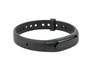 Dark Gray Fitness Tracker Isolated On Transparent Background