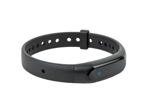 Dark Gray Fitness Tracker Isolated On Transparent Background