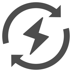 Renewable Energy Glyph Icon Element For Design
