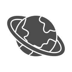 Planet Glyph Icon Element For Design