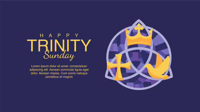 vector trinity sunday poster template