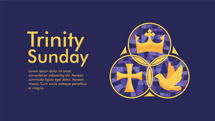 vector trinity sunday poster template