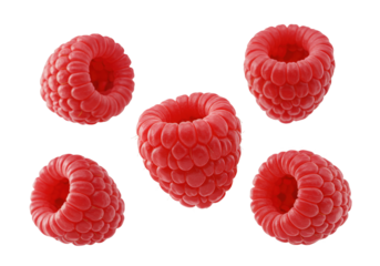 Juicy Red Raspberries Fresh, Ripe, and Ready to Eat