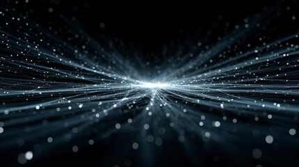 Obraz premium Abstract AI Network Glowing Lines Data Flow Digital Technology Background