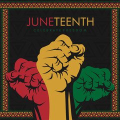 vector juneteenth poster template