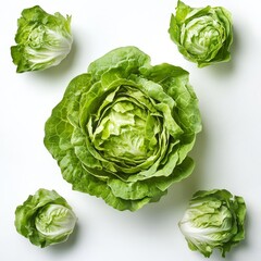 Fototapeta premium lettuce on white background