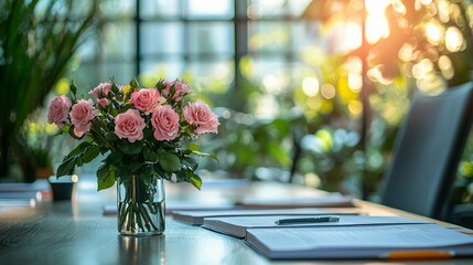 Collaborative rose workshop entrepreneurs discuss key business strategies in modern office