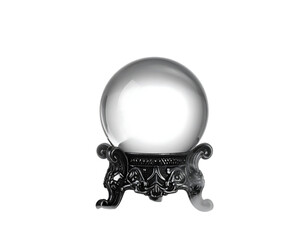 Crystal Ball on Ornate Stand, Isolated