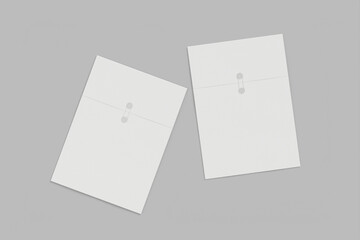 Mailer Paper Bag Envelope Mockup. 3D Render