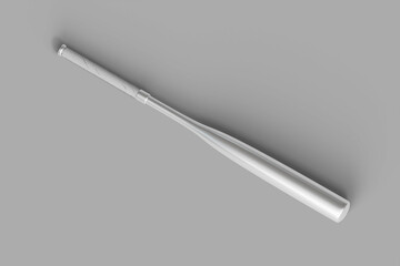 Metallic Baseball Bat Mockup. 3D Render