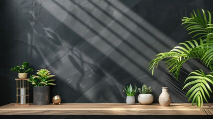 Modern interior design with plants