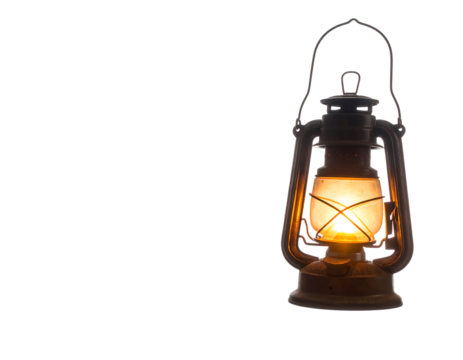 Vintage Kerosene Lamp With Warm Light