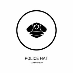 Logo vector design for business. Police hat logos.