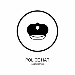 Logo vector design for business. Police hat logos.