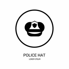 Logo vector design for business. Police hat logos.