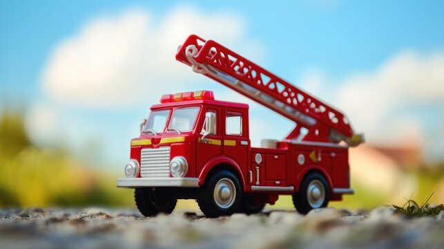 Red toy fire truck