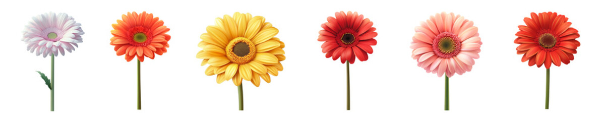 Single Gerbera Flower with Stem