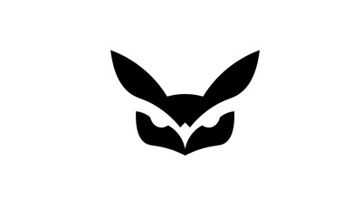 Obraz premium Minimalist Owl Leaf Logo Design – Modern Animal-Inspired Symbol